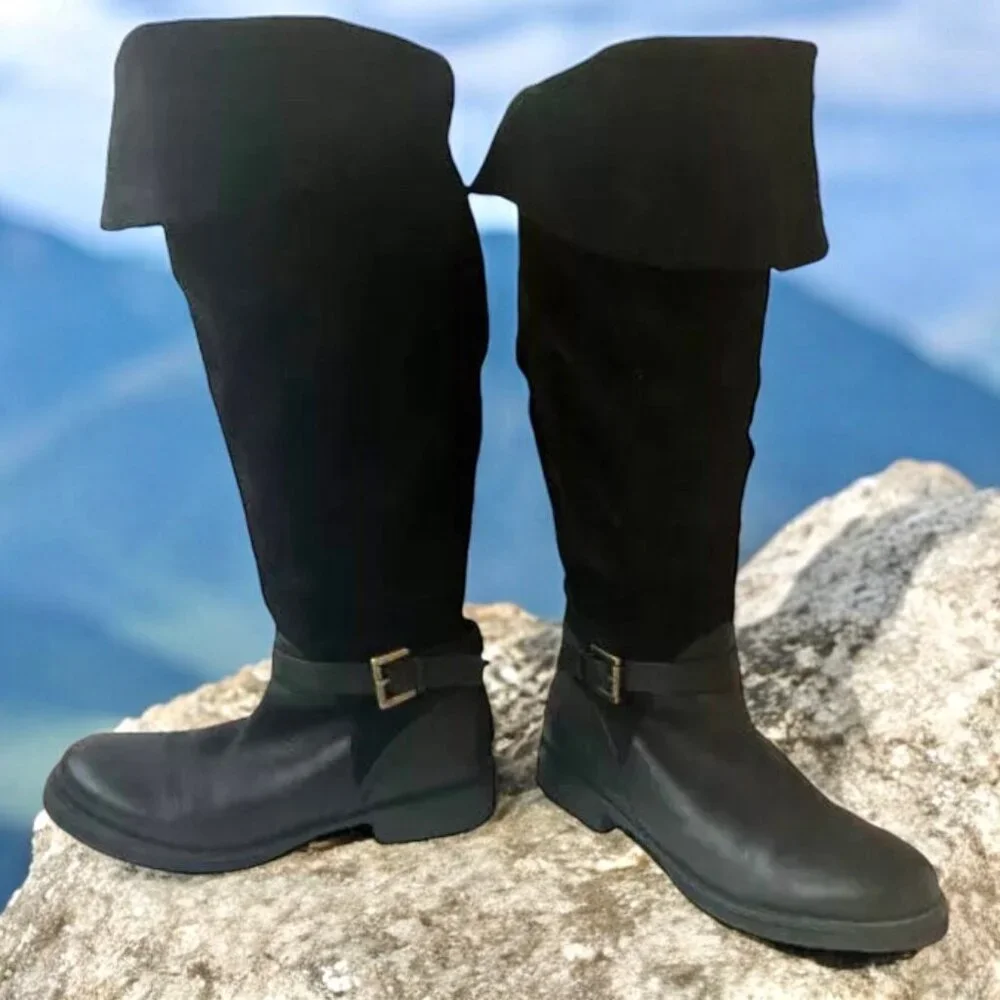 Gentle Souls Over The Knee Boot Two Leathers